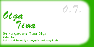 olga tima business card